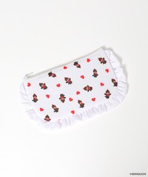 Heather（ヘザー）の「【モンチッチ×Heather】フリルポーチ　659568（ポーチ）」