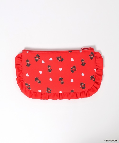 Heather(ヘザー)の「【モンチッチ×Heather】フリルポーチ 659568(ポーチ・レディース・オフホワイト/レッド・ONE SIZE)」の6枚目の写真