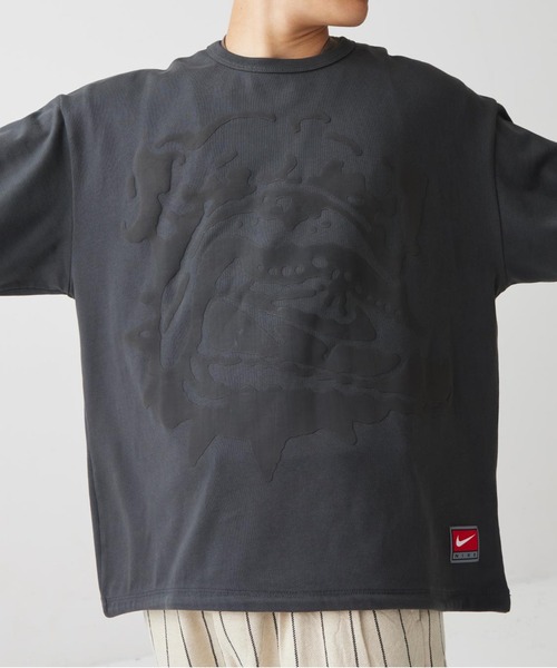 NIKE(ナイキ)の「ナイキ ライフ メンズ ミッドウェイト クルーネック / Nike Life Men's Midweight Crew IF2234-060 Anthracite(Tシャツ/カットソー・メンズ・スミクロ・2XL/S/XL/L/M)」の4枚目の写真