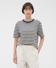 MHL. | COTTON LINEN STRIPE JERSEY(Tシャツ/カットソー)
