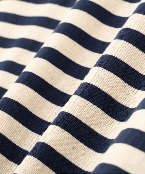 MHL.（エムエイチエル）の「COTTON LINEN STRIPE JERSEY（Tシャツ/カットソー・レディース・ブルー・2）」の7枚目の写真