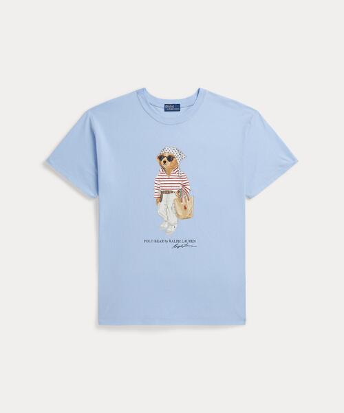 POLO RALPH LAUREN(ポロ ラルフ ローレン)の「Polo ベア コットン ジャージー Tシャツ(Tシャツ/カットソー・レディース・ブルー・M/S/XS)」の1枚目の写真