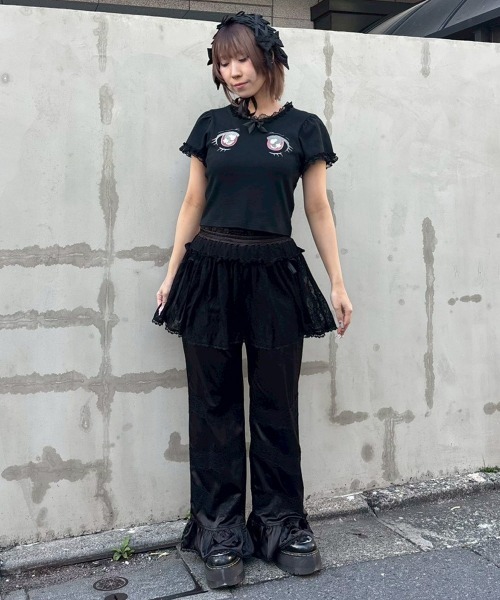 Candy Stripper（キャンディストリッパー）の「TWINKLE EYE Tシャツ（Tシャツ/カットソー・レディース・ブラック/ライトグレー/オフホワイト・FREE）」の22枚目の写真