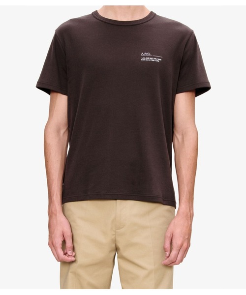 A.P.C.(アーペーセー)の「T-SHIRT NICLAS(Tシャツ/カットソー・メンズ・ベージュ/ブラウン・XS/M/L/S)」の6枚目の写真