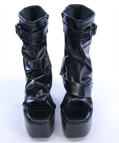 clear（クリア）の「カバーブーツ厚底サンダル（サンダル・レディース・ブラック/アイボリー・L/M）」の9枚目の写真