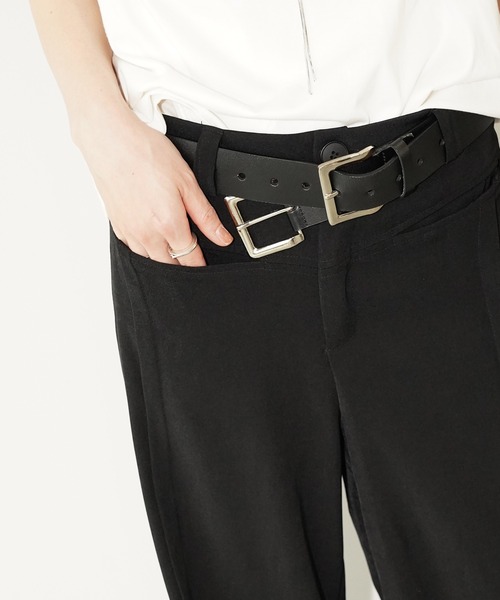 chuclla(チュクラ)の「タックラインワイドパンツ chw26s194(その他パンツ・レディース・ブラック・L/M/S)」の4枚目の写真