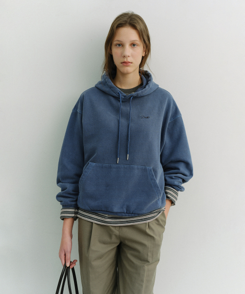 Unisex garment dyed hoodie UDTS6A113 — синий