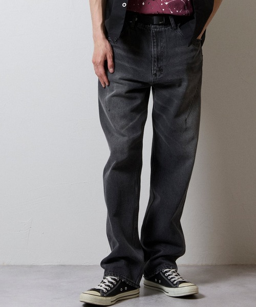 NUMBER (N)INE(ナンバーナイン)の「STRAIGHT DENIM JEANS VINTAGE WASH / ストレート デニム ジーンズ ヴィンテージ ウォッシュ(デニムパンツ・メンズ・ブラック/インディゴブルー・2/3/4)」の4枚目の写真