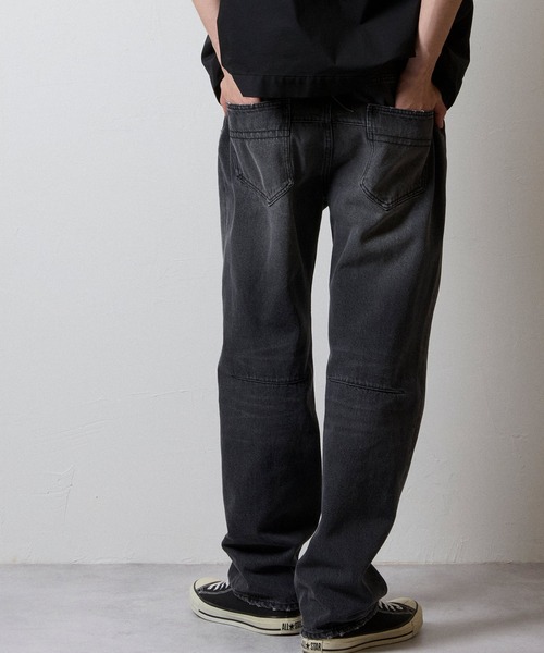 NUMBER (N)INE(ナンバーナイン)の「STRAIGHT DENIM JEANS VINTAGE WASH / ストレート デニム ジーンズ ヴィンテージ ウォッシュ(デニムパンツ・メンズ・ブラック/インディゴブルー・2/3/4)」の8枚目の写真