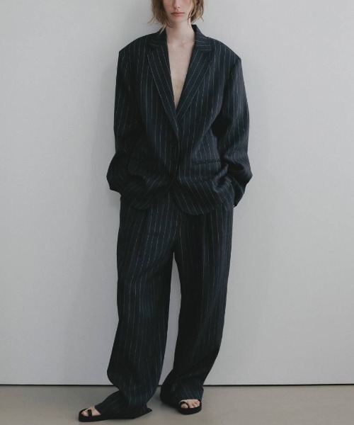 anuke(アンヌーク)の「Linen Tuck Pants 62610706(その他パンツ・メンズ・ブラウン/ネイビー・36/38)」の5枚目の写真
