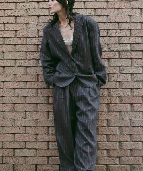 anuke(アンヌーク)の「Linen Tuck Pants 62610706(その他パンツ・メンズ・ブラウン/ネイビー・36/38)」の13枚目の写真