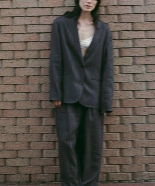 anuke(アンヌーク)の「Linen Tuck Pants 62610706(その他パンツ・メンズ・ブラウン/ネイビー・36/38)」の14枚目の写真