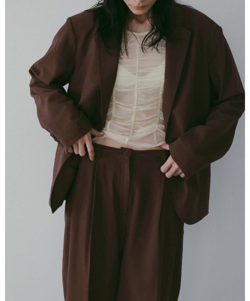 anuke(アンヌーク)の「Linen Tuck Pants 62610706(その他パンツ・メンズ・ブラウン/ネイビー・36/38)」の20枚目の写真