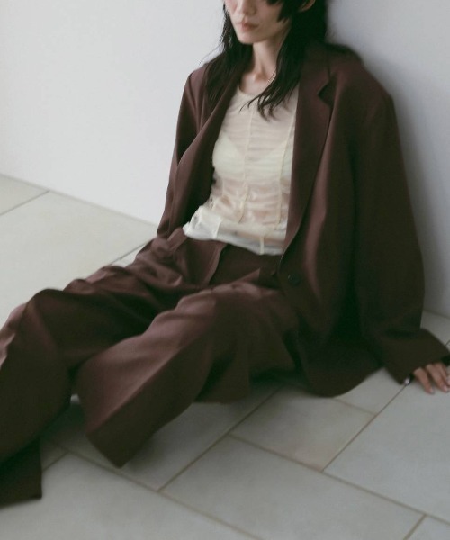 anuke(アンヌーク)の「Linen Tuck Pants 62610706(その他パンツ・メンズ・ブラウン/ネイビー・36/38)」の21枚目の写真