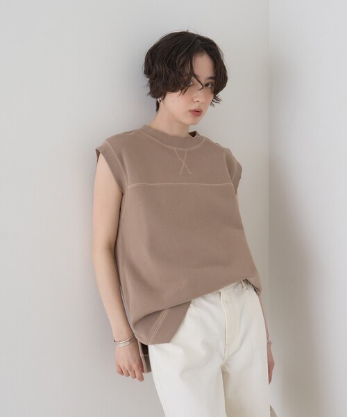 Rouge vif（ルージュヴィフ）の「ヴィンテージライクタンクTシャツ/ノースリーブ（Tシャツ/カットソー・レディース・モカ/チャコールグレー・フリー）」の11枚目の写真