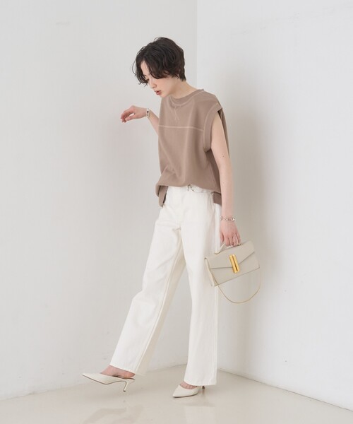 Rouge vif（ルージュヴィフ）の「ヴィンテージライクタンクTシャツ/ノースリーブ（Tシャツ/カットソー・レディース・モカ/チャコールグレー・フリー）」の16枚目の写真