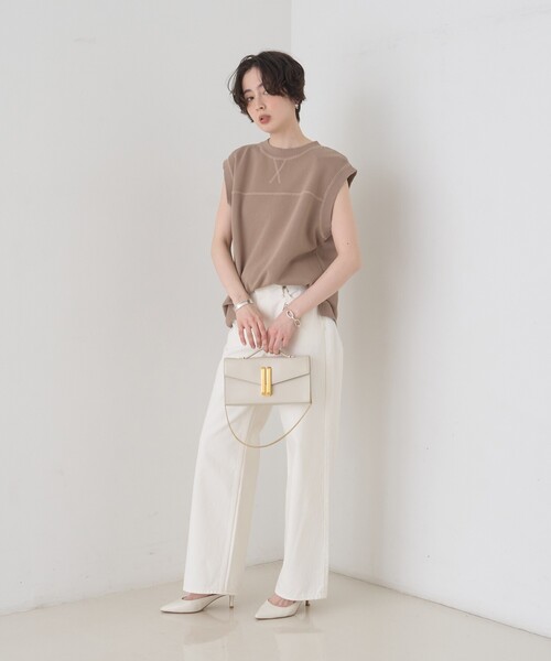 Rouge vif（ルージュヴィフ）の「ヴィンテージライクタンクTシャツ/ノースリーブ（Tシャツ/カットソー・レディース・モカ/チャコールグレー・フリー）」の17枚目の写真