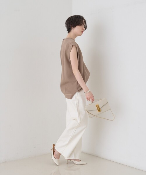 Rouge vif（ルージュヴィフ）の「ヴィンテージライクタンクTシャツ/ノースリーブ（Tシャツ/カットソー・レディース・モカ/チャコールグレー・フリー）」の18枚目の写真