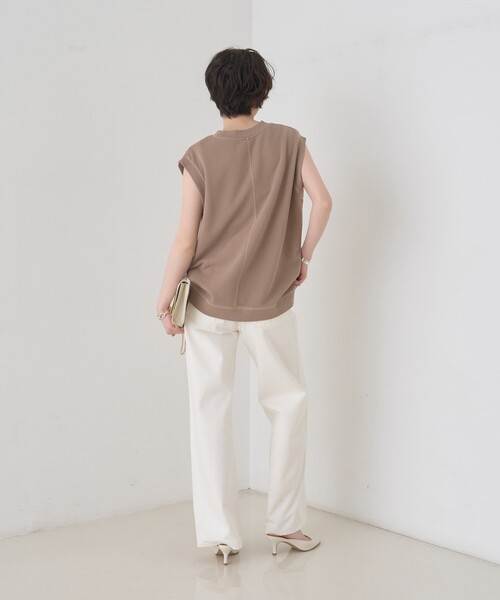 Rouge vif(ルージュヴィフ)の「ヴィンテージライクタンクTシャツ/ノースリーブ(Tシャツ/カットソー・レディース・モカ/チャコールグレー・フリー)」の13枚目の写真