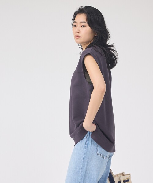 Rouge vif(ルージュヴィフ)の「ヴィンテージライクタンクTシャツ/ノースリーブ(Tシャツ/カットソー・レディース・モカ/チャコールグレー・フリー)」の15枚目の写真
