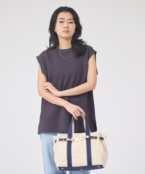 Rouge vif(ルージュヴィフ)の「ヴィンテージライクタンクTシャツ/ノースリーブ(Tシャツ/カットソー・レディース・モカ/チャコールグレー・フリー)」の20枚目の写真