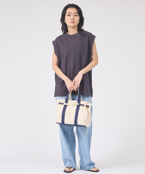 Rouge vif(ルージュヴィフ)の「ヴィンテージライクタンクTシャツ/ノースリーブ(Tシャツ/カットソー・レディース・モカ/チャコールグレー・フリー)」の21枚目の写真