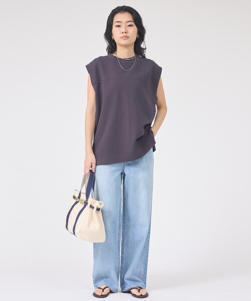 Rouge vif(ルージュヴィフ)の「ヴィンテージライクタンクTシャツ/ノースリーブ(Tシャツ/カットソー・レディース・モカ/チャコールグレー・フリー)」の22枚目の写真