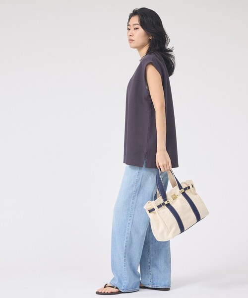 Rouge vif(ルージュヴィフ)の「ヴィンテージライクタンクTシャツ/ノースリーブ(Tシャツ/カットソー・レディース・モカ/チャコールグレー・フリー)」の12枚目の写真
