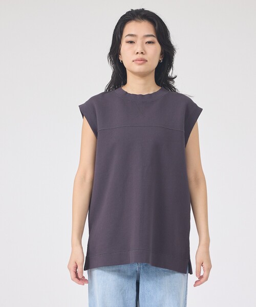 Rouge vif(ルージュヴィフ)の「ヴィンテージライクタンクTシャツ/ノースリーブ(Tシャツ/カットソー・レディース・モカ/チャコールグレー・フリー)」の14枚目の写真