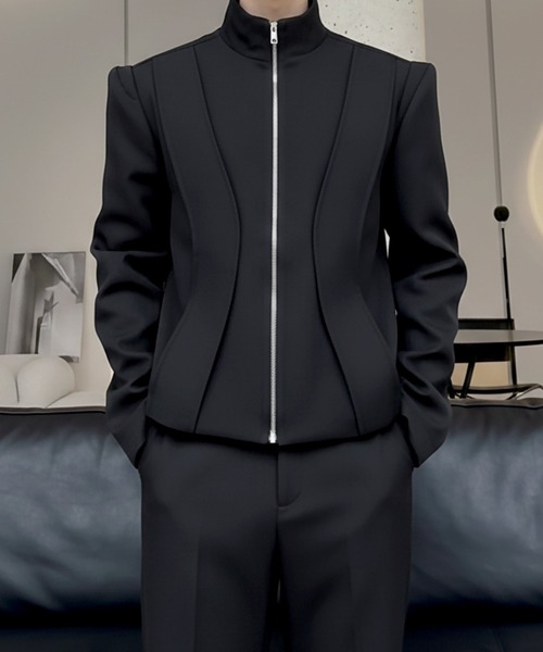 Otte(オッテ)の「シグネチャーラインジップジャケット(テーラードジャケット・メンズ・ホワイト/ブラック・LARGE/X-LARGE/MEDIUM)」の4枚目の写真