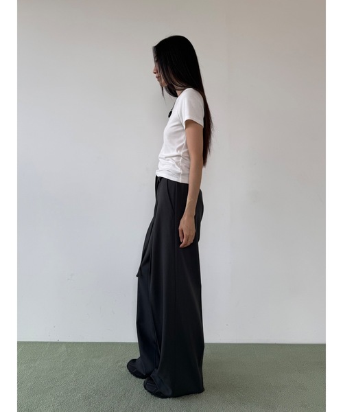 Didot.showroom(ディドット ショールーム)の「ワンタックワイドトラウザーズ(スラックス・レディース・チャコール/ブラウン/ブラック・S/M)」の14枚目の写真