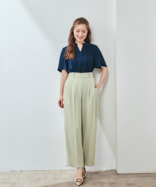 12Twelve Agenda(トゥエルブ アジェンダ)の「フレンチキスピンタック5分袖ブラウス(シャツ/ブラウス・レディース・オフホワイト/サックスブルー/ネイビー/ピンク・M)」の12枚目の写真