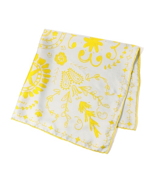 manipuri(マニプリ)の「MANIPURI BANDANA シルクスカーフ(バンダナ/スカーフ・レディース・イエロー系その他/ブルー系その他・FREE)」の2枚目の写真