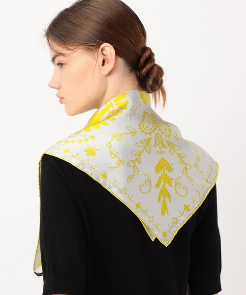 manipuri(マニプリ)の「MANIPURI BANDANA シルクスカーフ(バンダナ/スカーフ・レディース・イエロー系その他/ブルー系その他・FREE)」の3枚目の写真