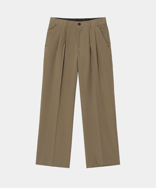 MAISON MINED（メゾンミネド）の「SAINT TWO TUCK WIDE PANTS BEIGE（スラックス・メンズ・その他・SMALL/MEDIUM/LARGE）」の7枚目の写真