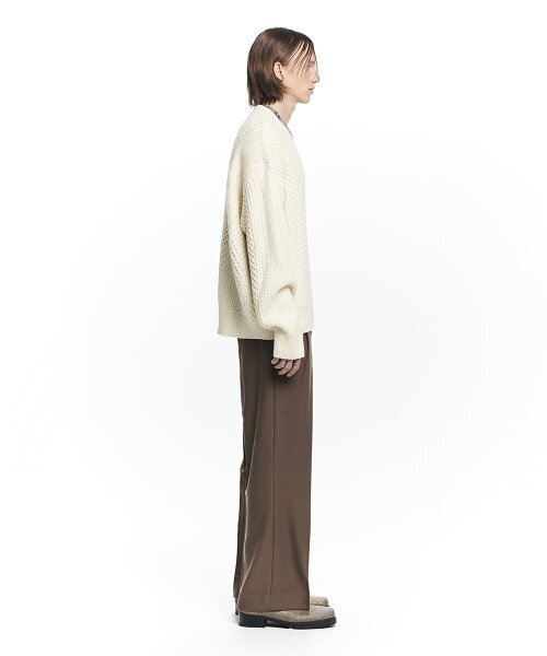 MAISON MINED（メゾンミネド）の「SAINT TWO TUCK WIDE PANTS BEIGE（スラックス・メンズ・その他・SMALL/MEDIUM/LARGE）」の11枚目の写真