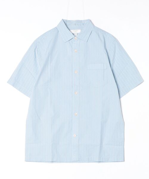 BANANA REPUBLIC FACTORY STORE(バナナリパブリック ファクトリーストア)の「BANANA REPUBLIC FACTORY STORE リラックスフィット ストライプ ポプリンシャツ(シャツ/ブラウス・メンズ・ライトブルー/ネイビー・XL/L/M/S)」の4枚目の写真
