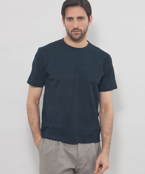 MACKINTOSH LONDON(マッキントッシュ ロンドン)の「【WEB・一部店舗限定】パネルリンクス半袖Tシャツ(Tシャツ/カットソー・メンズ・ブルー系その他4/ブラック/ネイビー/ライトグレー・XL/M/L)」の4枚目の写真