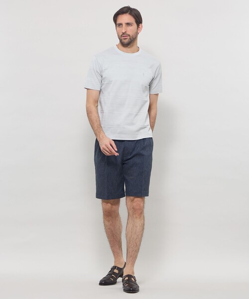 MACKINTOSH LONDON(マッキントッシュ ロンドン)の「【WEB・一部店舗限定】パネルリンクス半袖Tシャツ(Tシャツ/カットソー・メンズ・ブルー系その他4/ブラック/ネイビー/ライトグレー・XL/M/L)」の5枚目の写真