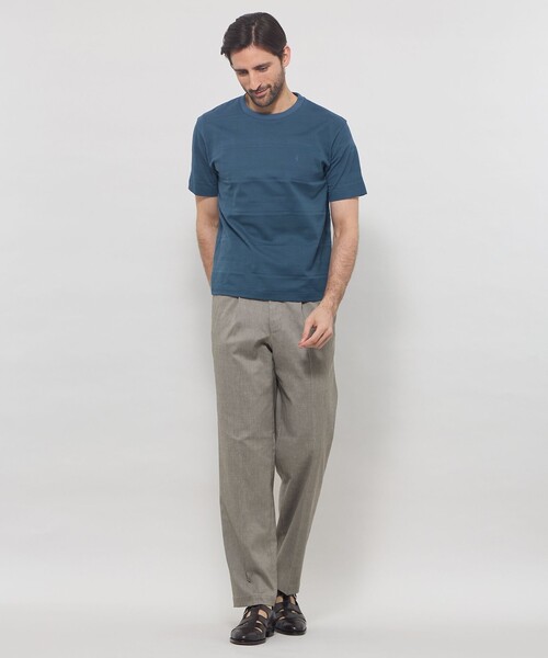 MACKINTOSH LONDON(マッキントッシュ ロンドン)の「【WEB・一部店舗限定】パネルリンクス半袖Tシャツ(Tシャツ/カットソー・メンズ・ブルー系その他4/ブラック/ネイビー/ライトグレー・XL/M/L)」の7枚目の写真