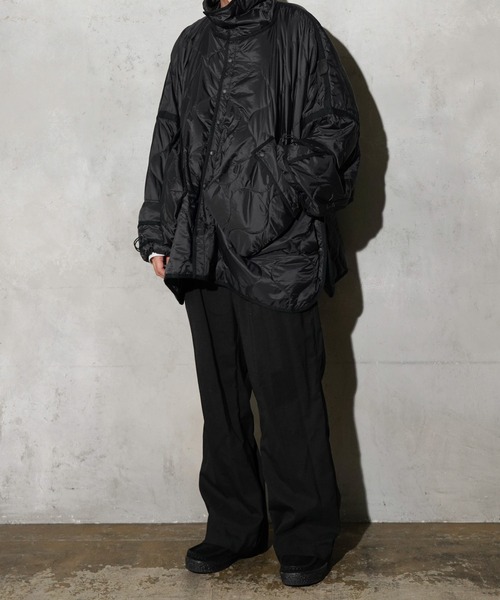 PHINGERIN（フィンガリン）の「PHINGERIN / フィンガリン FUTON QUILT COAT (PD-252-JK-071)（ダウンジャケット/コート・メンズ・ベージュ/ブラック・LARGE）」の4枚目の写真