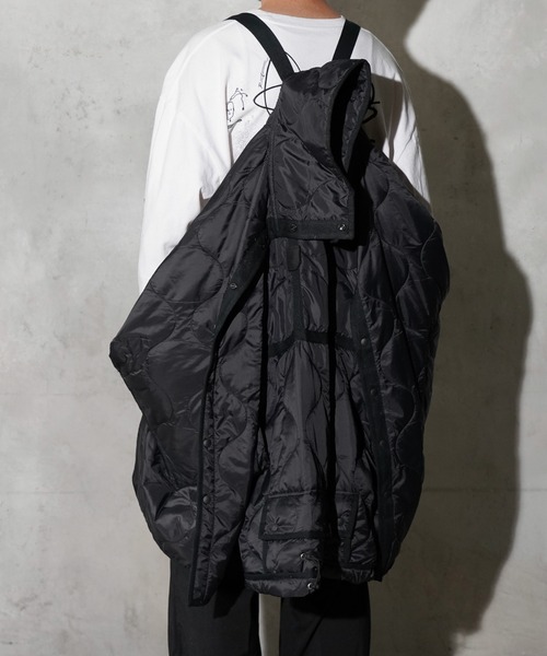 PHINGERIN（フィンガリン）の「PHINGERIN / フィンガリン FUTON QUILT COAT (PD-252-JK-071)（ダウンジャケット/コート・メンズ・ベージュ/ブラック・LARGE）」の5枚目の写真