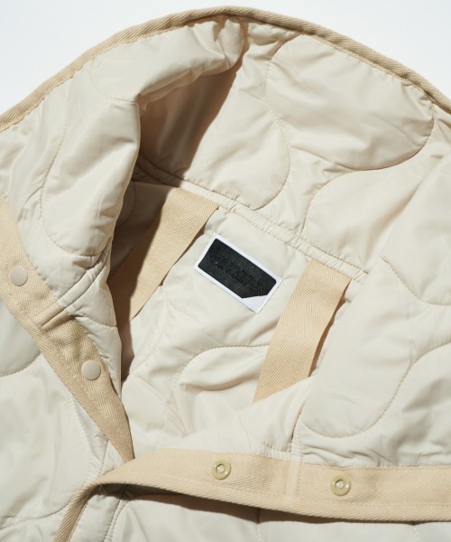 PHINGERIN（フィンガリン）の「PHINGERIN / フィンガリン FUTON QUILT COAT (PD-252-JK-071)（ダウンジャケット/コート・メンズ・ベージュ/ブラック・LARGE）」の22枚目の写真