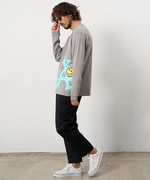 STUD MUFFIN(スタッドマフィン)の「mlt5685- 5.6ozコットン天竺 ボーンLAフォームプリント LS Tシャツ(624-02899)(Tシャツ/カットソー・メンズ・ブラック/チャコールグレー/ホワイト・2/3/4)」の20枚目の写真