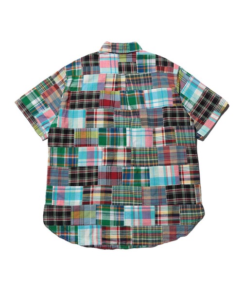 BEAMS PLUS（ビームスプラス）の「B.D. Pullover Classic-fit Patchwork Madras Multi（シャツ/ブラウス・メンズ・グリーン・XL/L/S/M）」の8枚目の写真