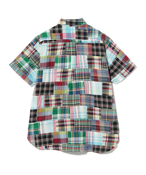 BEAMS PLUS（ビームスプラス）の「B.D. Pullover Classic-fit Patchwork Madras Multi（シャツ/ブラウス・メンズ・グリーン・XL/L/S/M）」の12枚目の写真