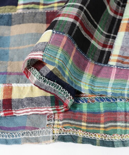 BEAMS PLUS（ビームスプラス）の「B.D. Pullover Classic-fit Patchwork Madras Multi（シャツ/ブラウス・メンズ・グリーン・XL/L/S/M）」の13枚目の写真