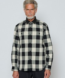 ACANTHUS | ms6509-Leather Collar Check Shirts レザーカラーシャツ(SH2603)(シャツ/ブラウス)