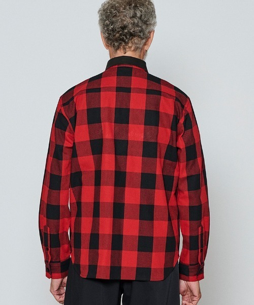 ACANTHUS(アカンサス)の「ms6509-Leather Collar Check Shirts レザーカラーシャツ(SH2603)(シャツ/ブラウス・メンズ・チェック/レッド系その他・S/XL/L/M)」の5枚目の写真