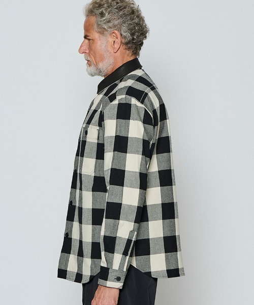 ACANTHUS(アカンサス)の「ms6509-Leather Collar Check Shirts レザーカラーシャツ(SH2603)(シャツ/ブラウス・メンズ・チェック/レッド系その他・S/XL/L/M)」の6枚目の写真